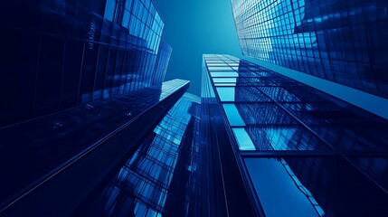 Skyscrapers Blue Metropolis of excellence in splendor beyond compare with grace in style..