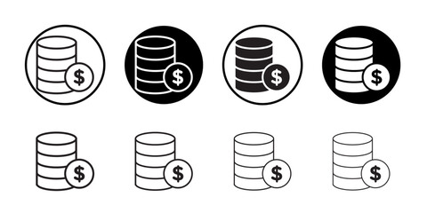 Money icon Black and white logo