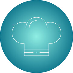 Chef Haticon single vector illustration