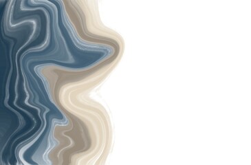 Stunning abstract marble texture with dynamic blend of blue and cream colors. White space for text or design. Ideal for web or social media.