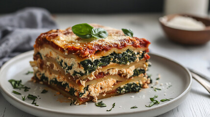 Wholesome Vegan Lasagna Loaded with Spinach and Dairy-Free Cheese