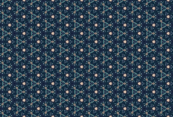 Seamless Digital Perspective Geometric Shape Interior Symmetric Decoration Art Texture Design Graphic Fabric Textile Endless Tile Wallpaper Cloth Background Template Luxury Fashion Visual Pattern.