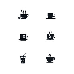 Tea icon logo flat vector design
