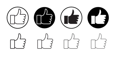 thumbs up icon Black and white logo