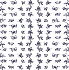 Clumps of wire or bunches of lines create texture