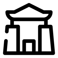 building dashed line icon