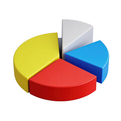  Pie Chart Illustrating Business Analytics  Finance Data  Or Marketing Strategy  On Transparent Background, Generative AI