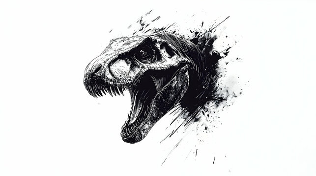 t rex drawing illustration