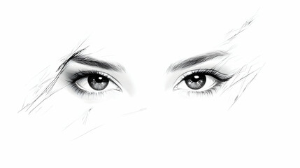 Fototapeta premium animated eyes drawing illustration