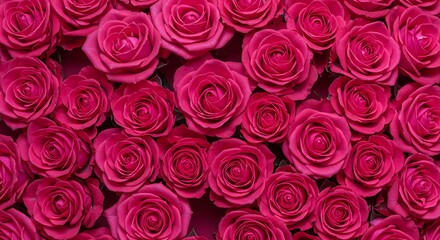 Fototapeta premium Crimson Rose Symphony: A Velvet Bloom AI Generated