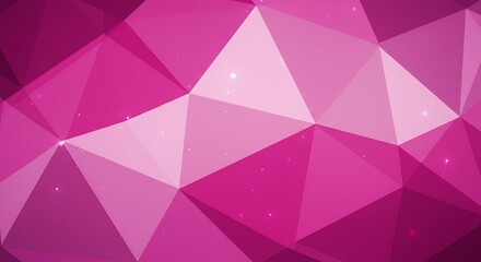 Obraz premium Crimson Geometry Pink Polygonal Dreams Low Poly Symphony Facet Of Light Roseate Facets Shimmering Triangles Abstract Pink Glow Geometric Harmony A Thousand Pink Lights AI Generated