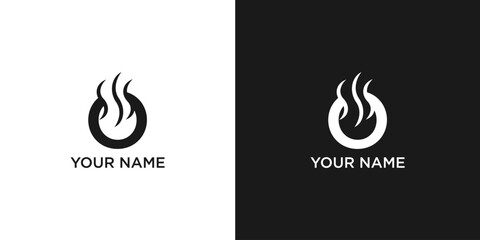 Minimalist Black Circular Logo Design Featuring Smooth Wave Pattern