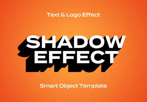 Shadow Cinematic Text Logo Style Effect Mockup Logotype Template Shape