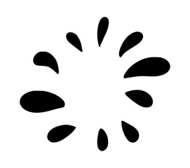 Doodle water drop,hand drawn sweat tear. Liquid Splash in cartoon style. Minimalist water splash icon with soft shapes and rounded droplets. Ideal for skincare, weather, eco, hydration