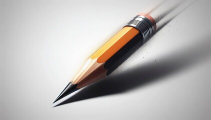 Pencil Cutout A cut out PNG of a pencil with a blurred shadow ef