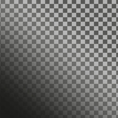 Checker light overlay. Diagonal glow shading. Transparent vector grid. Black white gradient.