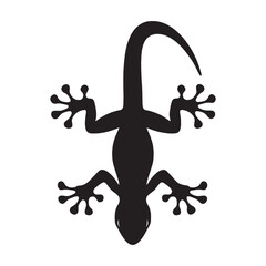 Clever Lizard silhouette, darting quickly to escape danger – Lizard illustration – Minimalist Lizard vector – Reptile silhouette


