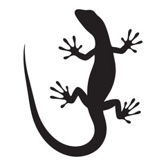 Agile Lizard silhouette, a creature of speed and precision – Lizard illustration – Minimalist Lizard vector – Reptile silhouette

