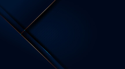 Presentation background with gradient shape | Creative banner design with line for also corporate, greeting, decoration, brochure, template | Abstract luxury premium design with dark blue colour