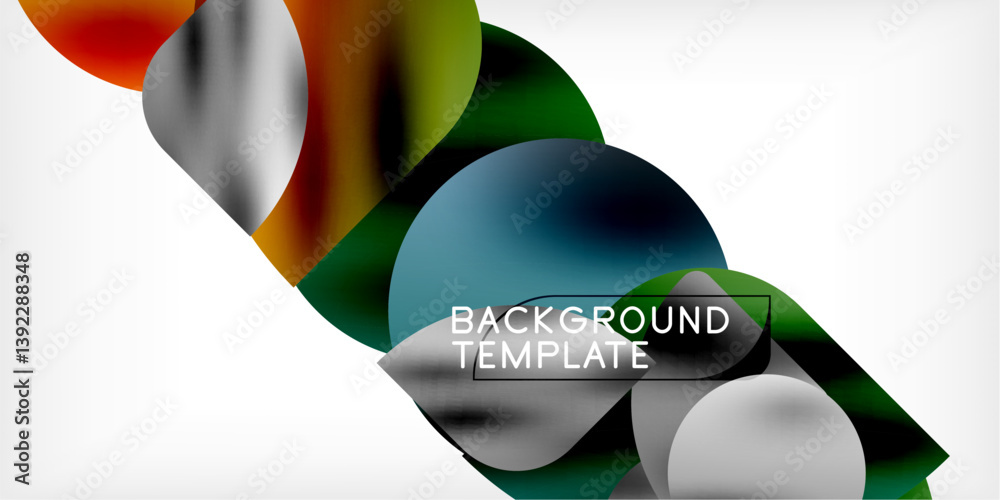 Poster abstract shapes, vibrant colors, smooth gradients. modern design, clean lines, dynamic composition. 