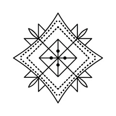 Celtic knot tattoo design element vector illustration of a cross ornament pattern