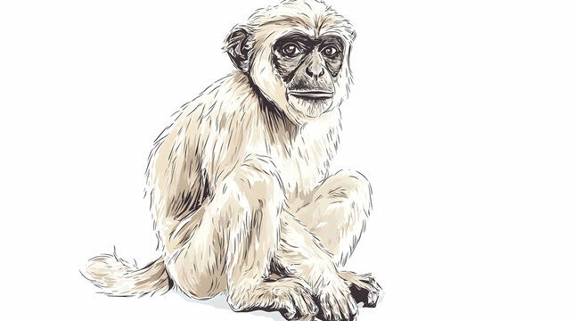 simple monkey drawing illustration