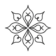 Black and white butterfly with floral tattoo design, nature-inspired vector illustration featuring ornamental wings and a symbolic flower pattern
