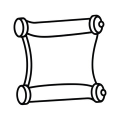 Old scroll paper with medical equipment and stethoscope on a white background