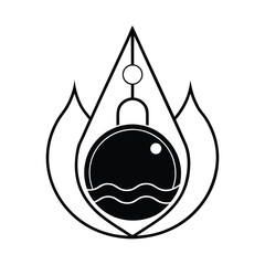 Set of shiny blue water drop icons with various liquid shapes
