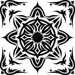 Isolated floral pattern| Hand drawing pattern|  Floral Damask Seamless Pattern| Ornament Pattern Border Design| Black and white floral pattern vector illustration