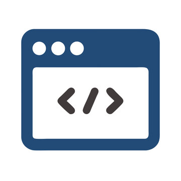 Code Brackets with Dots Representing Developer Mode Icon Design