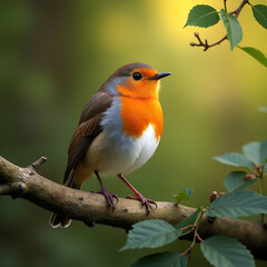 Fototapeta premium robin on branch