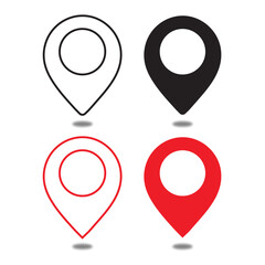 Location pin icon set vector.