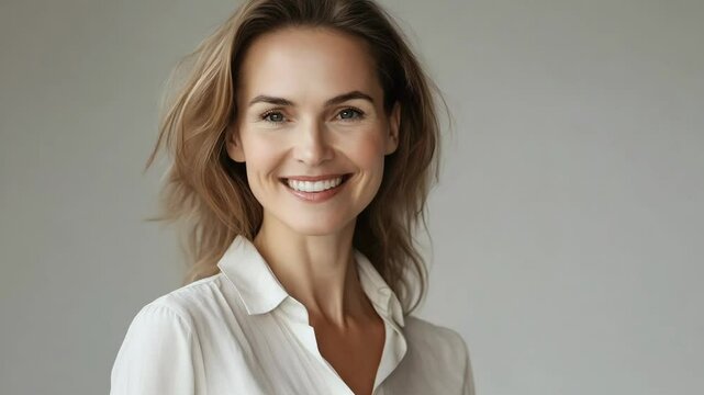 Aging Visualization: Woman Transforms from 22 to 52 Years Old in Time-Lapse, Showing the Effects of Aging on Skin and Face