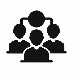 Online Meeting black silhouette icon on white background