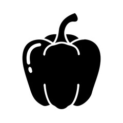 bell pepper icon, bell pepper line art - simple line art of bell pepper, perfect for bell pepper logos and icons
