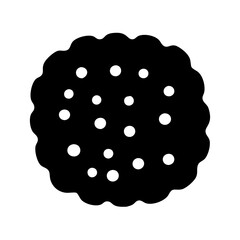 biscuit icon, biscuit line art - simple line art of biscuit, perfect for biscuit logos and icons