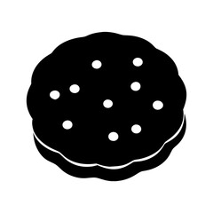biscuit icon, biscuit line art - simple line art of biscuit, perfect for biscuit logos and icons
