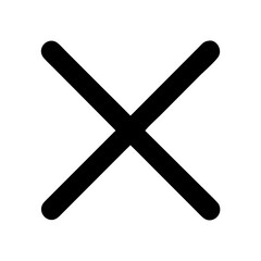 Obraz premium Cross Mark for Cancel or Close Icon Design