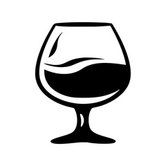 brandy snifter icon, brandy snifter line art - simple line art of brandy snifter, perfect for brandy snifter logos and icons