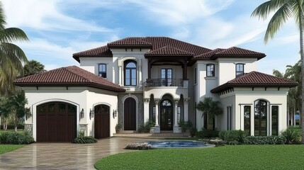 An elegant and luxurious home with fine architectural details