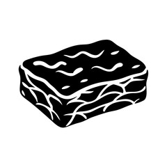 brownie square icon, brownie square line art - simple line art of brownie square, perfect for brownie square logos and icons