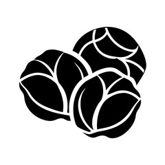 brussels sprouts icon, brussels sprouts line art - simple line art of brussels sprouts, perfect for brussels sprouts logos and icons