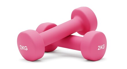 Obraz premium Pink Power: 2kg Dumbbells AI Generated