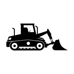 bulldozer icon, bulldozer line art - simple line art of bulldozer, perfect for bulldozer logos and icons