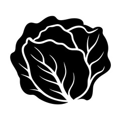 cabbage icon, cabbage line art - simple line art of cabbage, perfect for cabbage logos and icons