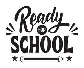 Set back to school lettering design 