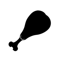 chicken drumstick icon, chicken drumstick line art - simple line art of chicken drumstick, perfect for chicken drumstick logos and icons