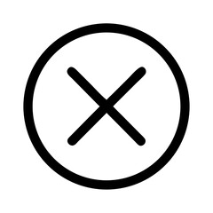 Obraz premium Cross Mark Representing Close or Cancel Icon Design