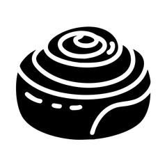 cinnamon roll icon, cinnamon roll line art - simple line art of cinnamon roll, perfect for cinnamon roll logos and icons